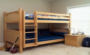 Natural Wood Twin Bunk Beds For Kids